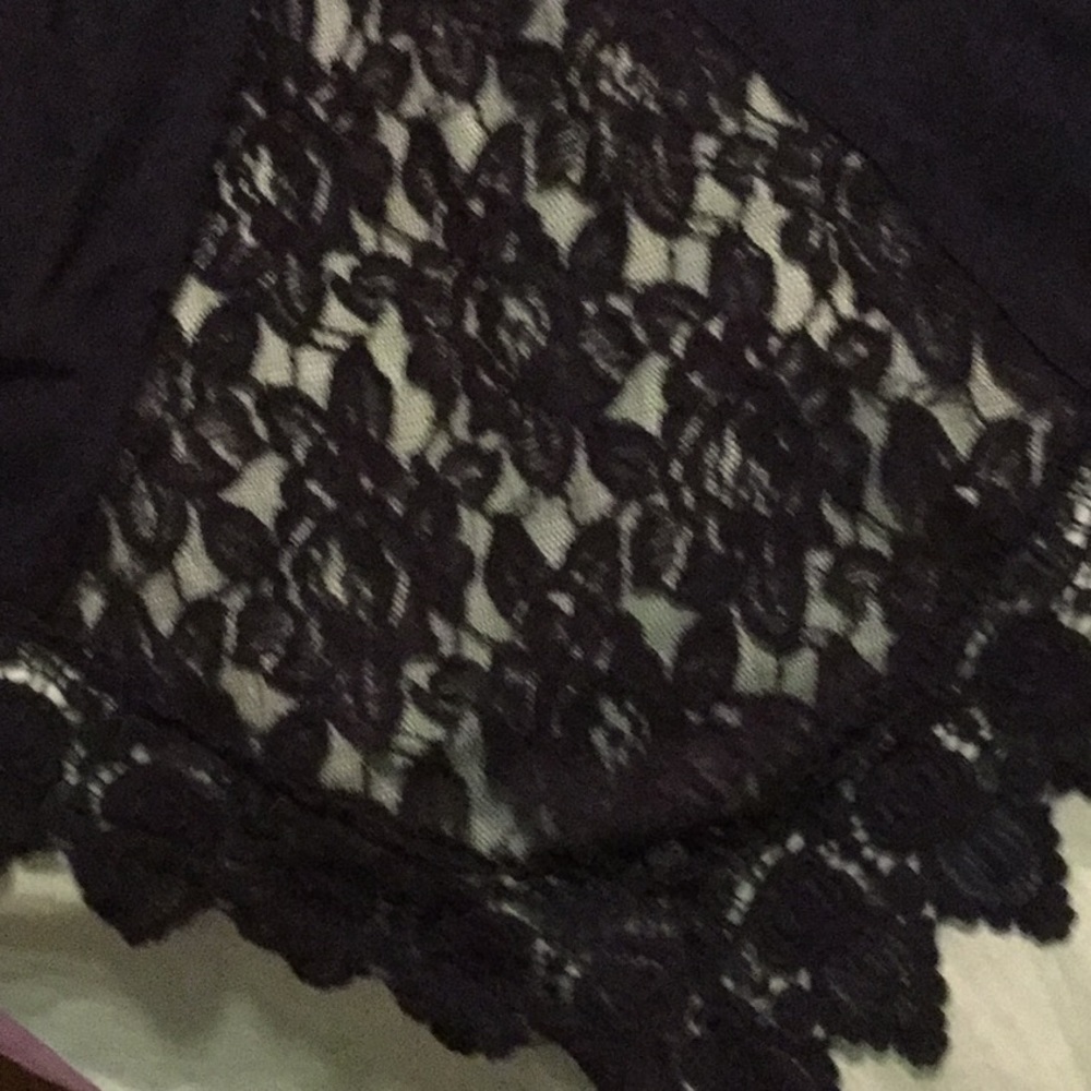 Maurice’s blue top with lace. Size 2
